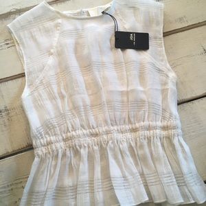 ❗️Last Chance JOA sheer smock waist top